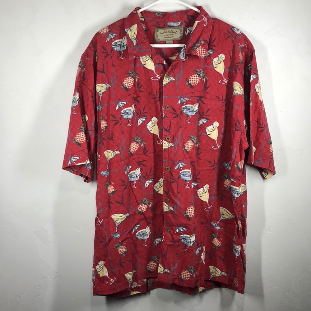Palm Island red tropical drink shirt size xl